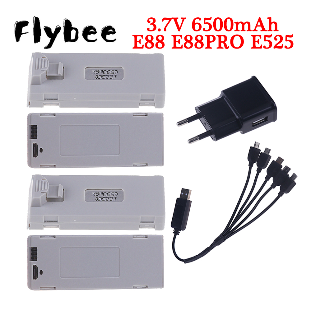 Rc Hobby Drone - Orijinal E88 pil için 3.7V 6500mAh