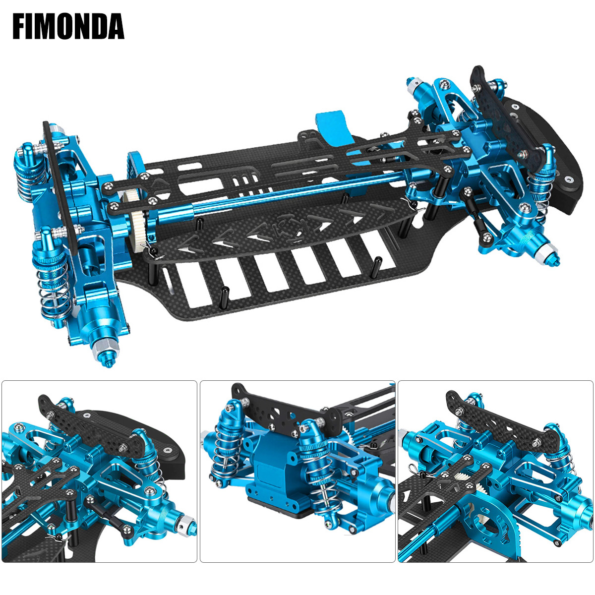 Rc Hobby Kit - Alüminyum ve Karbon Fiber Şasi Kiti,