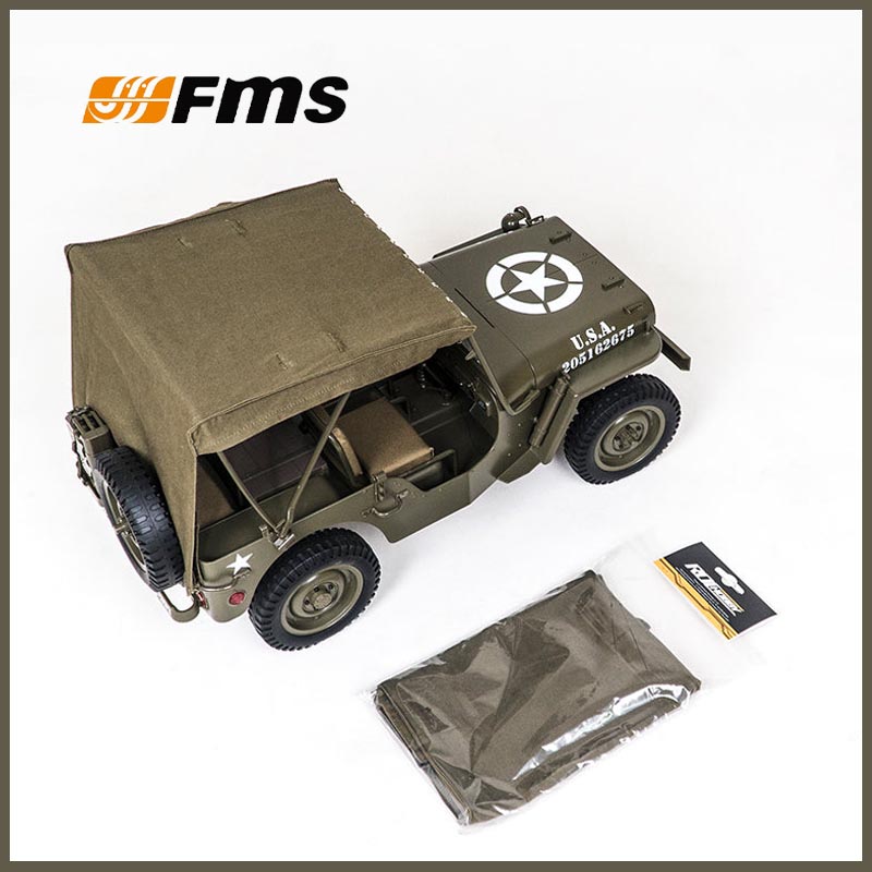 Rc Jeep Hobby - FMS 1/12 C1167 Kanvas Çatı Willys